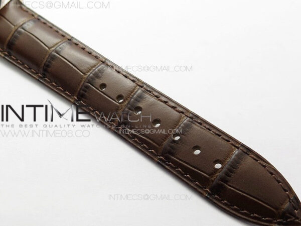 Calatrava 5057 Cortina Watch 50th Anniversary RG YSF 1:1 Best Edition White Dial on Black Leather Strap A240 - Image 14