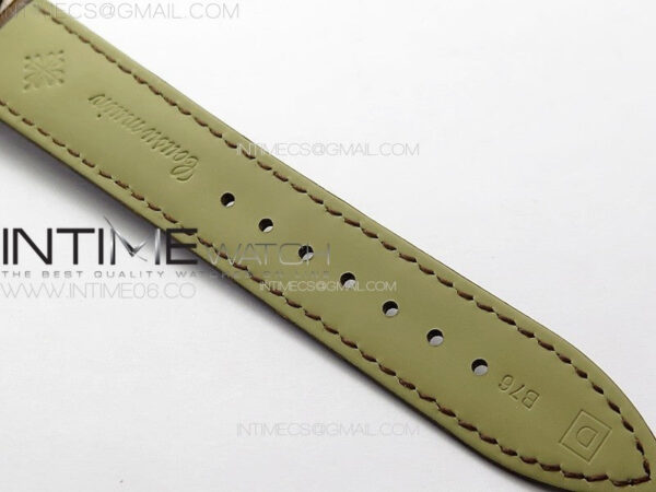 Calatrava 5057 Cortina Watch 50th Anniversary RG YSF 1:1 Best Edition White Dial on Black Leather Strap A240 - Image 15
