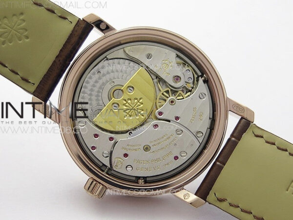 Calatrava 5057 Cortina Watch 50th Anniversary RG YSF 1:1 Best Edition White Dial on Black Leather Strap A240 - Image 19