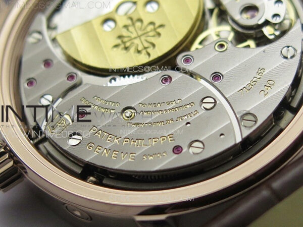 Calatrava 5057 Cortina Watch 50th Anniversary RG YSF 1:1 Best Edition White Dial on Black Leather Strap A240 - Image 20