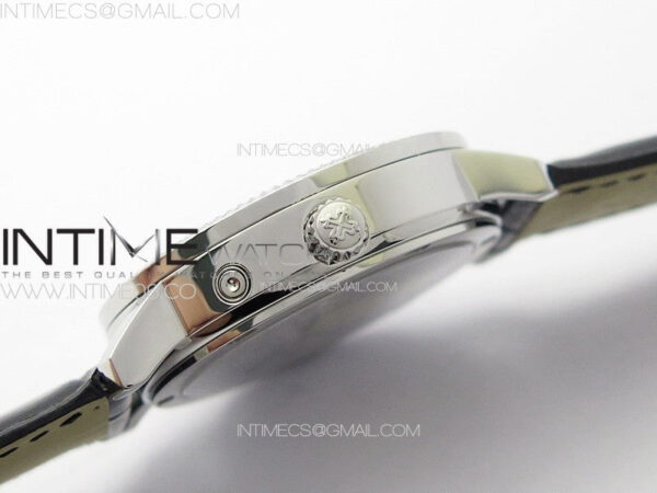 Calatrava 5057 Cortina Watch 50th Anniversary SS YSF 1:1 Best Edition Gray Dial on Black Leather Strap A240 - Image 21