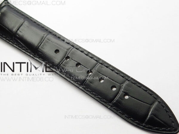 Calatrava 5057 Cortina Watch 50th Anniversary SS YSF 1:1 Best Edition Gray Dial on Black Leather Strap A240 - Image 27