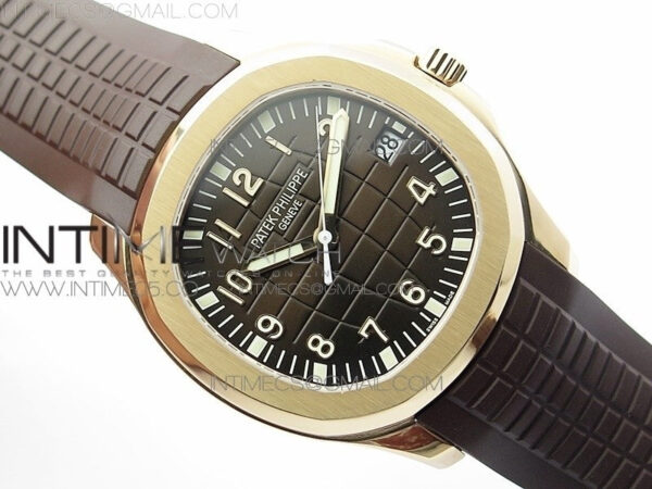 Aquanaut 5167R RG ZF 1:1 Best Edition Brown Dial on Brown Rubber Strap 324CS (Free box) - Image 2