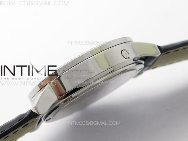 Calatrava 5057 Cortina Watch 50th Anniversary SS YSF 1:1 Best Edition White Dial on Black Leather Strap A240 - Image 10
