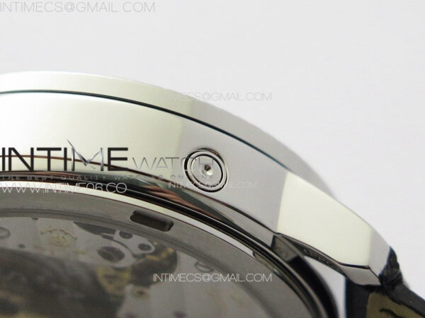 Calatrava 5057 Cortina Watch 50th Anniversary SS YSF 1:1 Best Edition White Dial on Black Leather Strap A240 - Image 11