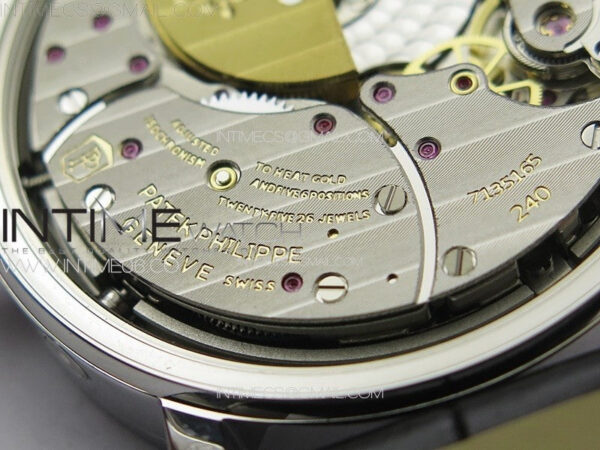 Calatrava 5057 Cortina Watch 50th Anniversary SS YSF 1:1 Best Edition White Dial on Black Leather Strap A240 - Image 21