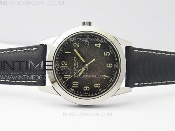 Calatrava 5226G SS PPF 1:1 Best Edition Gray Rock Dial on Black Nylon Strap 330CS - Image 3
