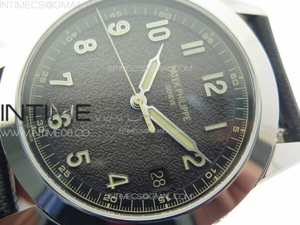 Calatrava 5226G SS PPF 1:1 Best Edition Gray Rock Dial on Black Nylon Strap 330CS - Image 4