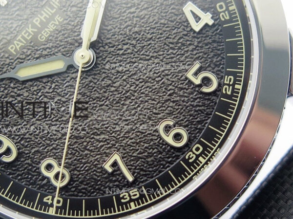 Calatrava 5226G SS PPF 1:1 Best Edition Gray Rock Dial on Black Nylon Strap 330CS - Image 6