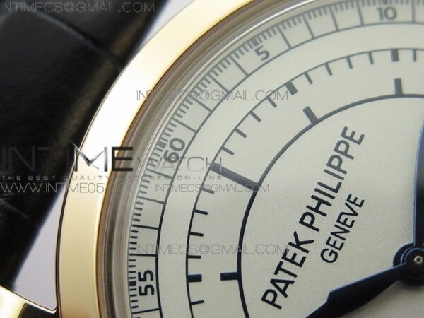 Calatrava 5296R RG ZF 1:1 Best Edition White Dial Blue Hands on Blue Leather Strap 324CS (Free box) - Image 8