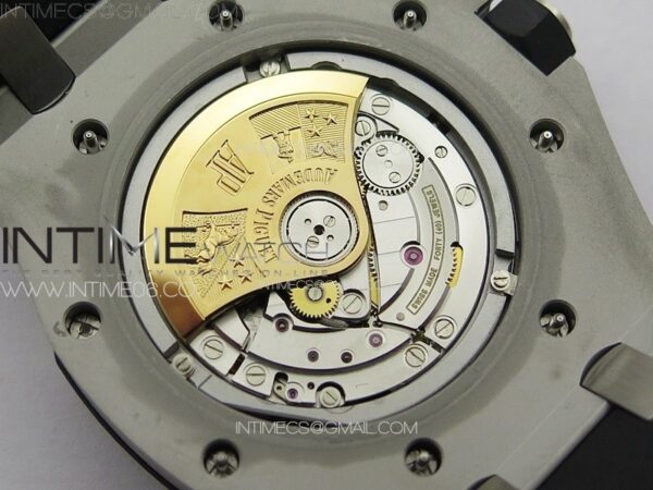 Royal Oak Offshore Diver 15710 APSF 1:1 Best Edition Black Dial on Black Rubber Strap V2 A3120 Super Clone - Image 10