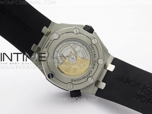 Royal Oak Offshore Diver 15710 APSF 1:1 Best Edition Black Dial on Black Rubber Strap V2 A3120 Super Clone - Image 9