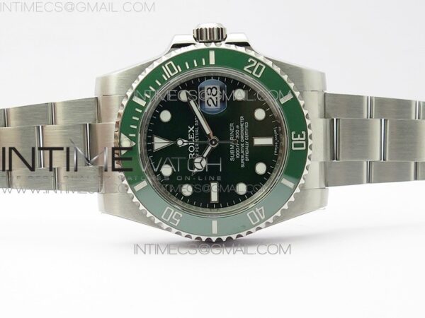 Submariner 116610 LV Green Ceramic ARF 1:1 Best Edition 904L SS Case and Bracelet A2824 V4 - Image 3