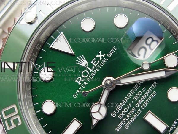 Submariner 116610 LV Green Ceramic ARF 1:1 Best Edition 904L SS Case and Bracelet A2824 V4 - Image 6