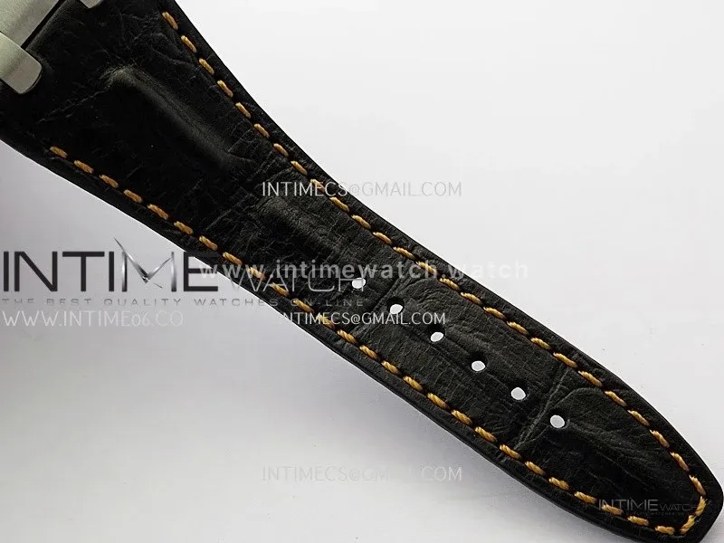 Royal Oak Offshore 42mm Volcano TKF Best Edition Black Dial on Black Leather Strap A7750