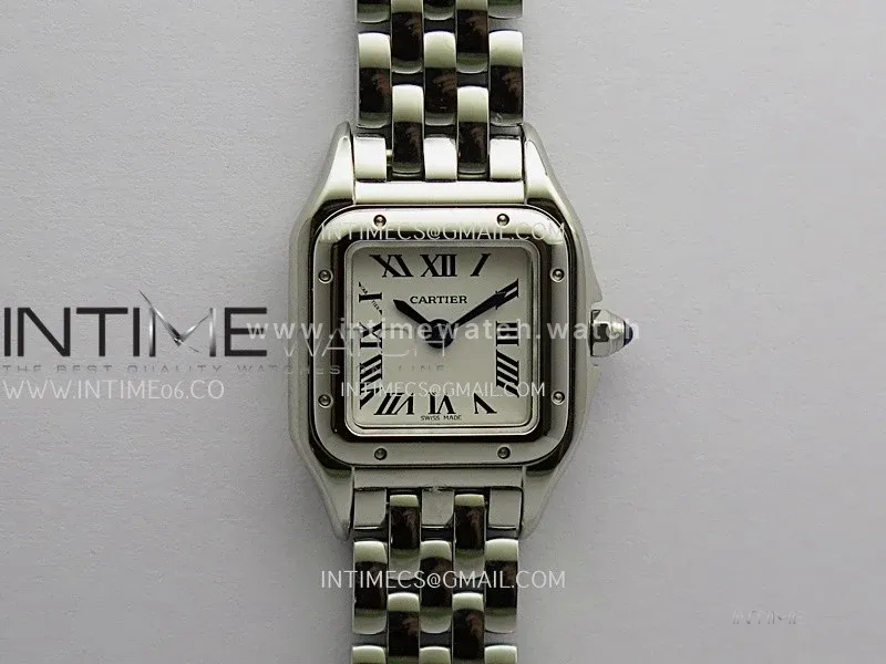 Panthère Secrete Ladies 19mm SS 8848F 1:1 Best Edition White Dial On SS Bracelet Ronda Quartz