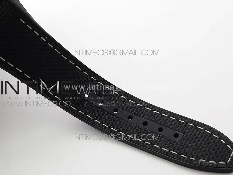 Vanguard V45 Chrono Brushed SS Pave Crystals ABF Best Edition Black Dial on Black Gummy Strap A7750