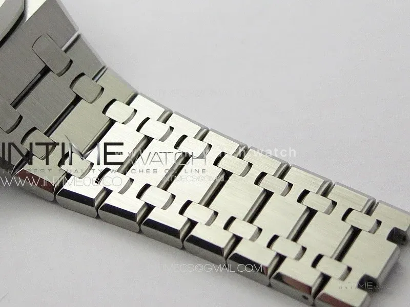 Royal Oak 41mm 15510 50th SS ZF 1:1 Best Edition Blue Textured Dial on SS Bracelet A4302