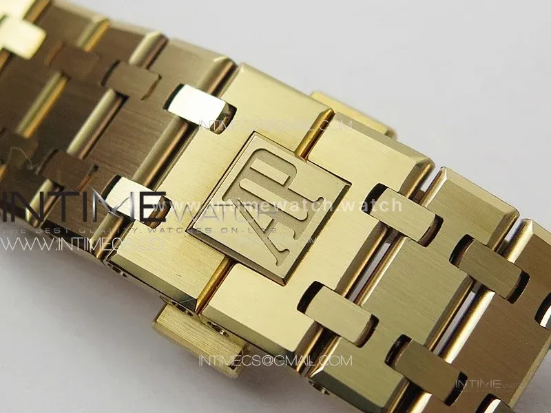 Royal Oak 41mm 15500 RG ZF 1:1 Best Edition White Textured Dial on RG Bracelet A4302