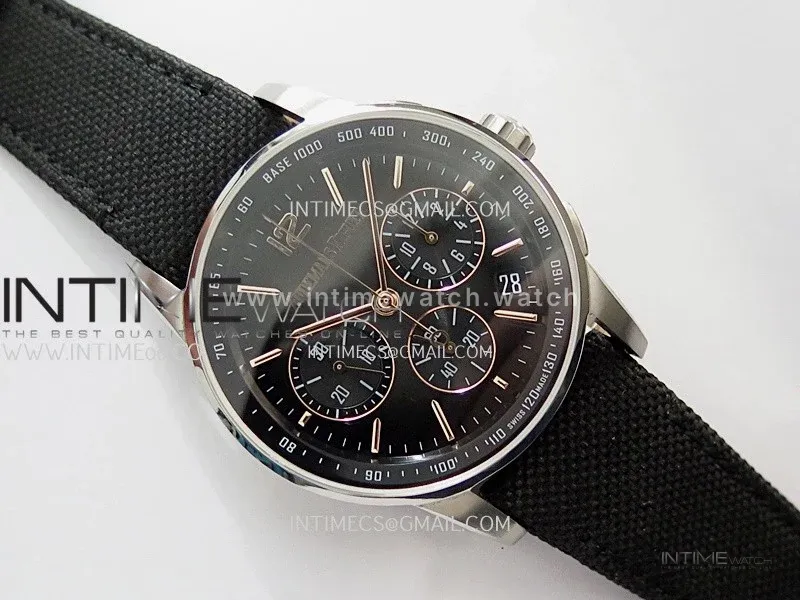 Code 11.59 Chrono 26393 SS/RG APPF Best Edition Black Dial on Black Nylon Strap A4401