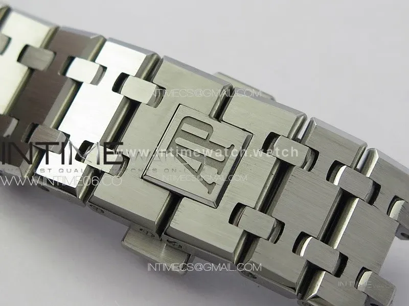 Royal Oak 41mm 15400 SS ZF 1:1 Best Edition Black Textured Dial on SS Bracelet SA3120 Super Clone