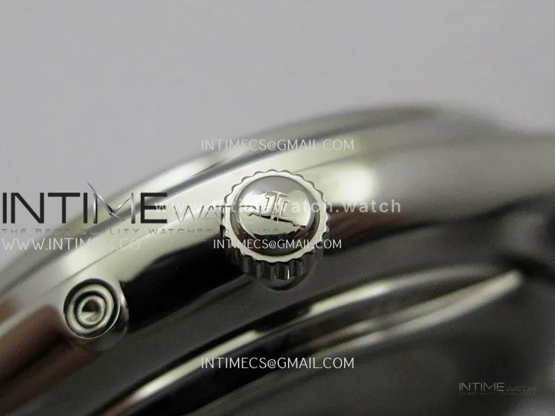 Master Ultra Thin Moon 1368420 SS GF 1:1 Best Edition Silver Dial on Black Leather Strap Asian 925