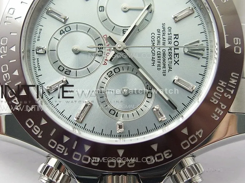 Daytona 116506 Platinum Ice Blue Dial with Diamond Markers