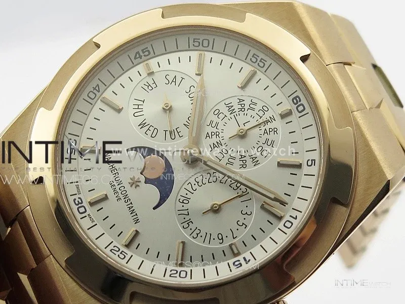 Overseas Perpetual Calendar RG 8F Best Edition Silver Dial on RG Bracelet A1120