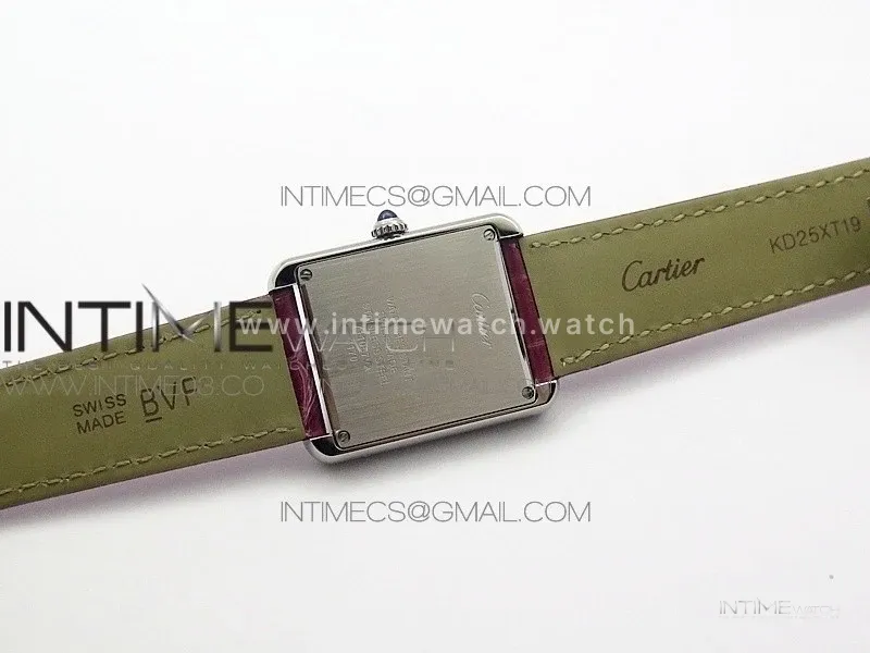 Tank Solo Ladies 25mm SS K11 1:1 Best Edition Pink Dial on Pink Croco Leather Strap Ronda Quartz