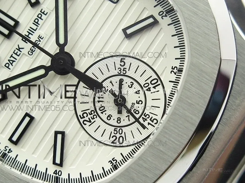 Nautilus 5980/1A-019 White Dial in Steel on Leather Strap