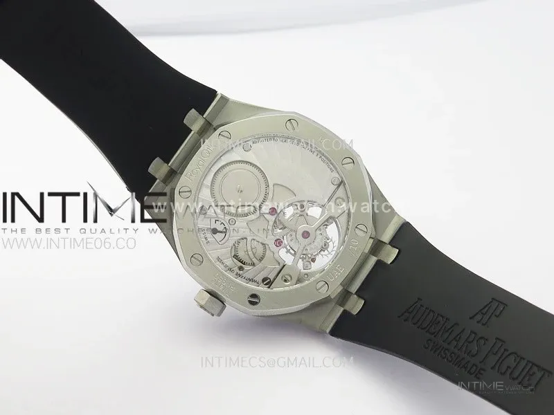 Royal Oak SIHH SS Tourbillon BBS Tiffany Blue Dial on Black Rubber Strap A2924