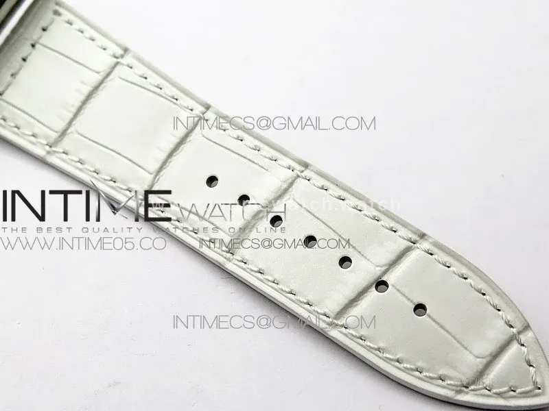 Master Square SS Ladies ZF 1:1 Best Edition White Roman Dial on White Leather Strap Ronda Quartz