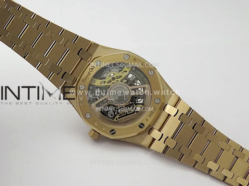 Royal Oak 16204 RG ZF 1:1 Best Edition Skeleton Dial on SS Bracelet A2121