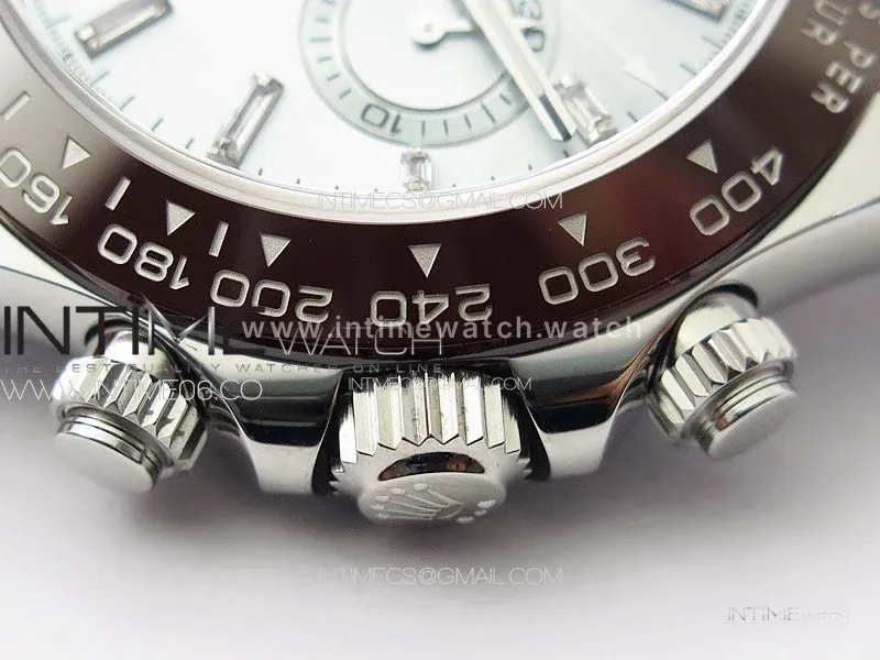 Daytona 116506 Brown Ceramic BTF 1:1 Best Edition Ice Blue Dial Crystal Marker on SS Bracelet SA4130 V2