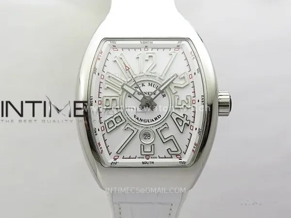 Vanguard V45 SS ABF Best Edition White Dial On White Gummy Strap A2824