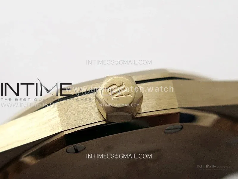 Lady Royal Oak 33mm 67651 RG ZF 1:1 Best Edition Blue Textured Dial on RG Bracelet RONDA Quartz