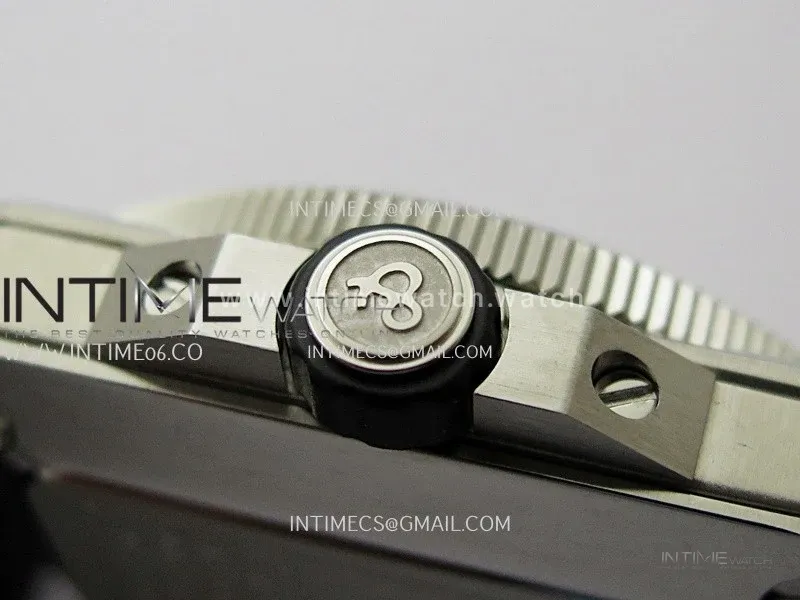 BR 03-92 Diver Black Ceramic Bezel SS B12 1:1 Best Edition Black Dial on Black Rubber Strap A2824 (Free Nylon Strap)
