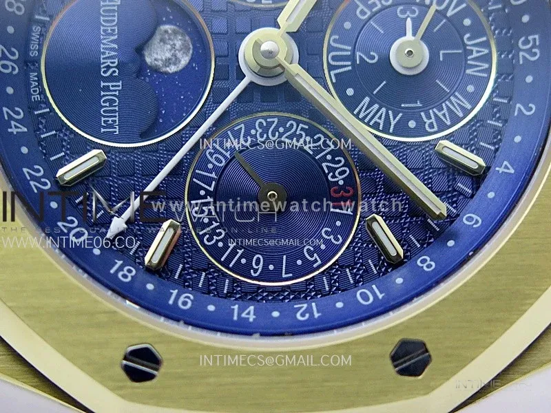 Royal Oak 41mm Complicated 26574 YG BBS Best Edition Blue Dial on YG Bracelet A5134