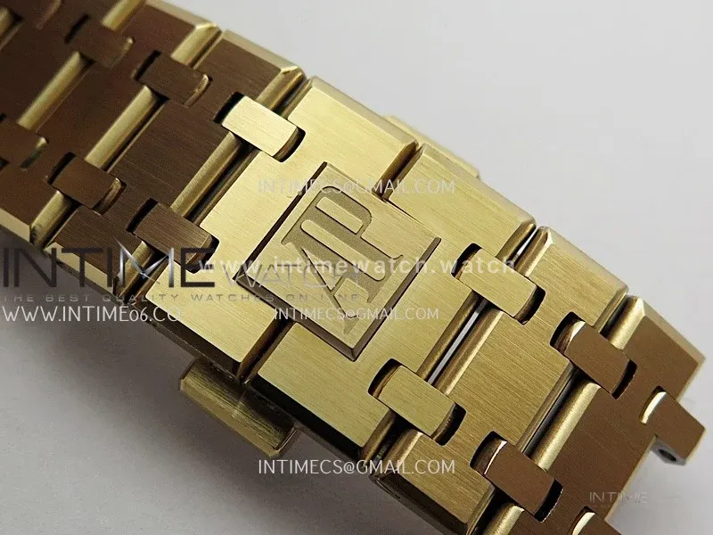 Royal Oak 41mm 15500 RG V2 ZF 1:1 Best Edition Black Textured Dial on SS Bracelet Super Clone SH4302
