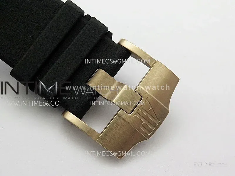 Royal Oak Offshore 44mm Black Ceramic JF 1:1 Best Edition Gray Dial On Black Rubber Strap A3126