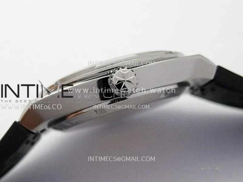 Overseas 4500V SS ZF 1:1 Best Edition Silver Dial on Black Rubber Strap Asian Super Clone 5100 V2