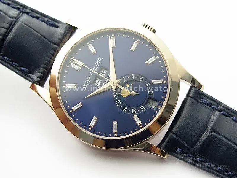 Annual Calendar Complications 5396 RG GRF Best Edition Blue dial T Crystal Markers on Blue leather strap A324