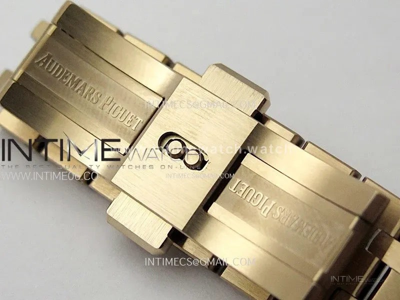 Royal Oak 37mm 15450 RG IPF 1:1 Best Edition Silver Dial on RG Bracelet SA3120 Super Clone