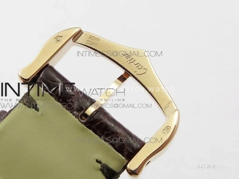 Tank Solo Ladies 25mm Dia Bezel RG AF 1:1 Best Edition White Dial on Brown Leather Strap Ronda Quartz