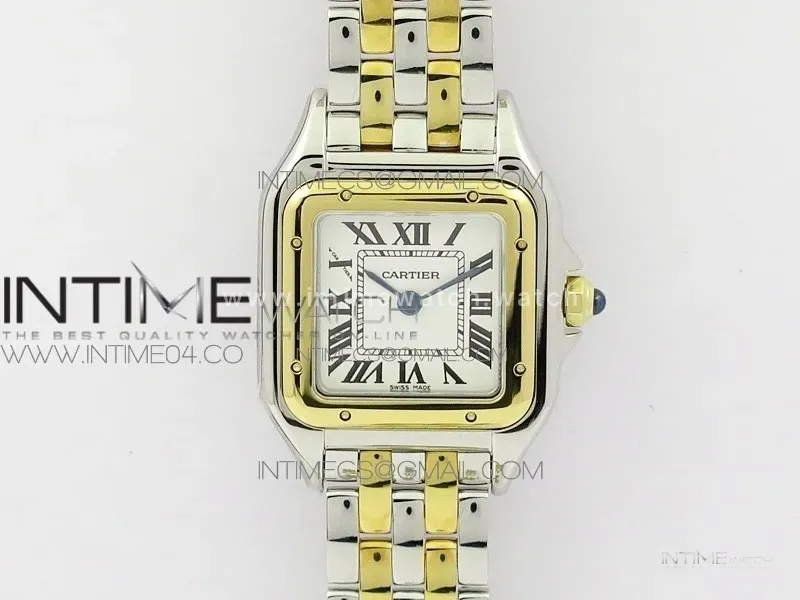 Panthère Secrete Ladies 22mm SS/YG 8848F 1:1 Best Edition White Dial on SS/YG Bracelet Ronda Quartz