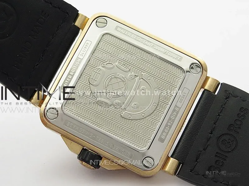 BR 03-92 Diver Bronzo B12 1:1 Best Edition Black Dial on Leather Strap A2824 (Free Rubber Strap And Tool)