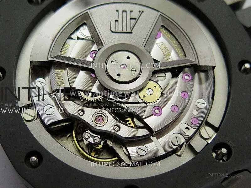 Royal Oak Offshore 44mm Black Ceramic JF 1:1 Best Edition Black Dial On Black Rubber Strap A3126