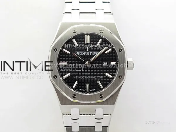 Lady Royal Oak 33mm 67651 SS ZF 1:1 Best Edition Black Textured Dial on SS Bracelet RONDA Quartz