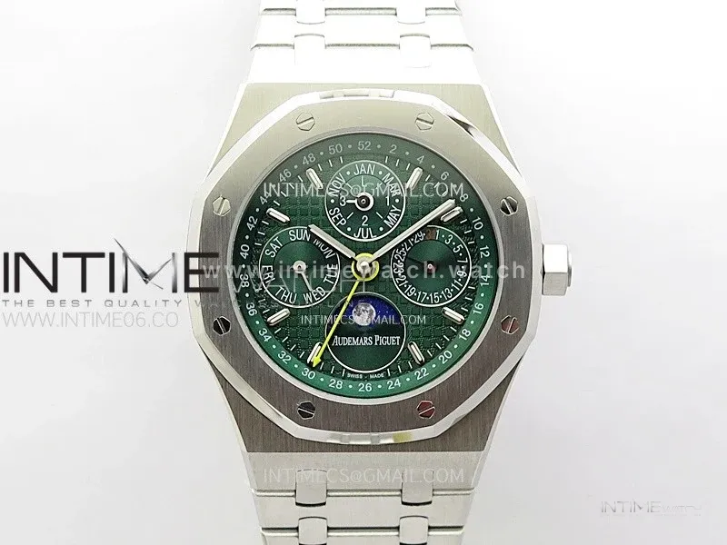 Royal Oak 41mm Complicated 26574 SS BBS Best Edition Green Dial on SS Bracelet A5134