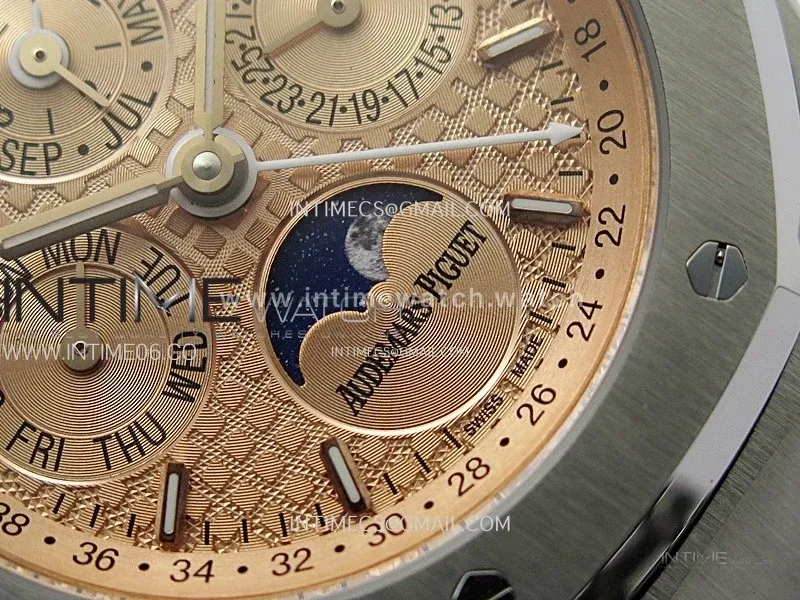 Royal Oak 41mm Complicated 26574 SS BBS Best Edition Rose Gold Dial on SS Bracelet A5134